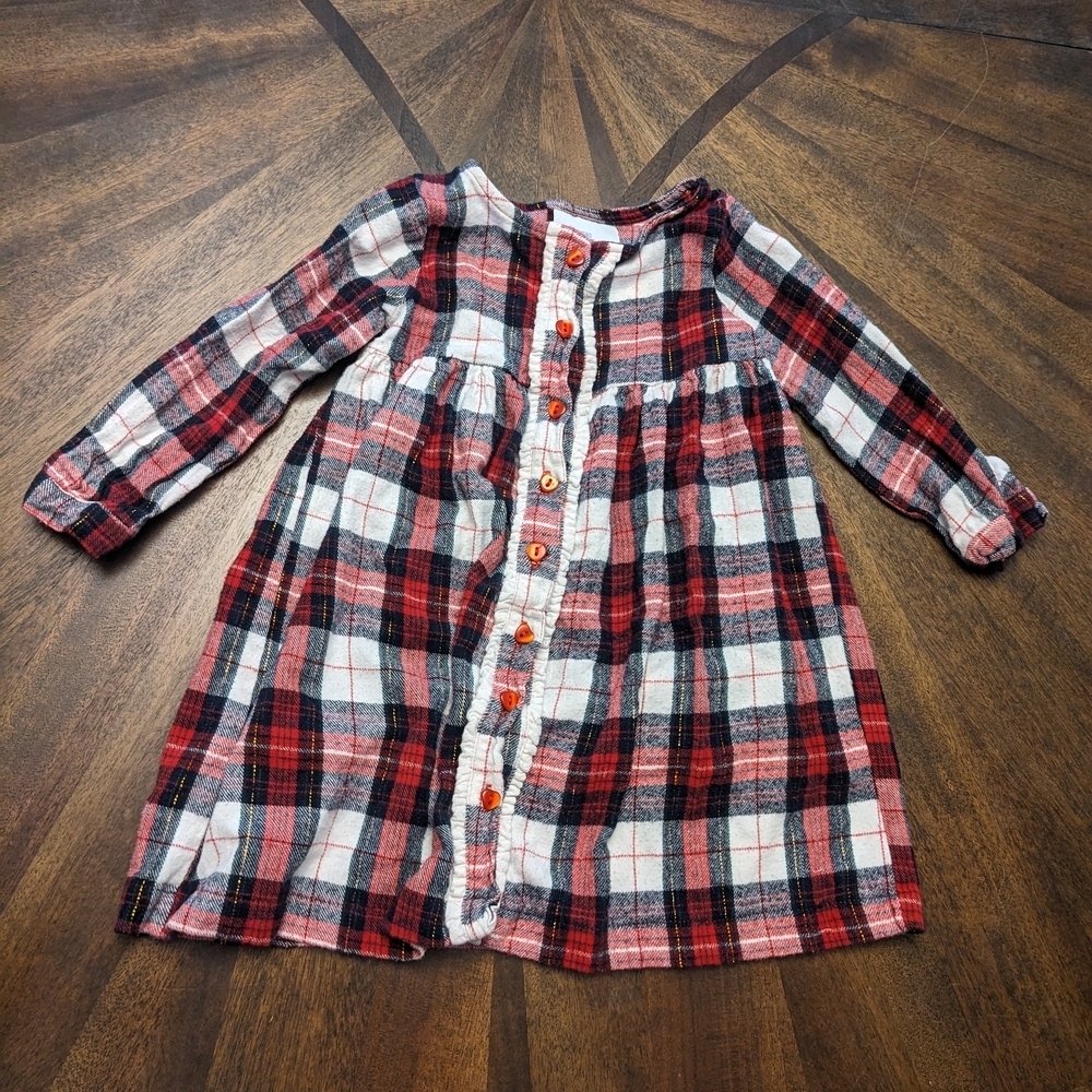 Plaid Button-Down Dress